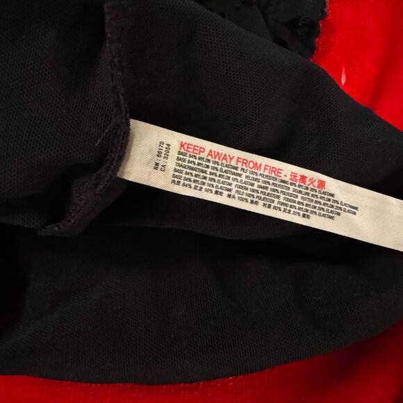 Free People Babes in Bandeaus Black Velvet Floral Lace Thong Bodysuit NWOT XS/Sm - Picture 14 of 16